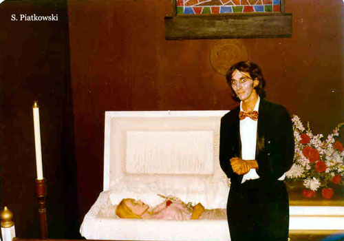 [mortician in chapel]